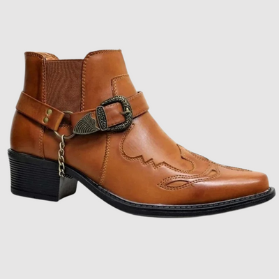Peter - Cowboystiefel aus Leder mit hoher Kettenschnalle