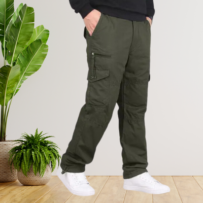 Scott - Doppellagige Herren-Fleece-Cargo-Baumwoll-Hose