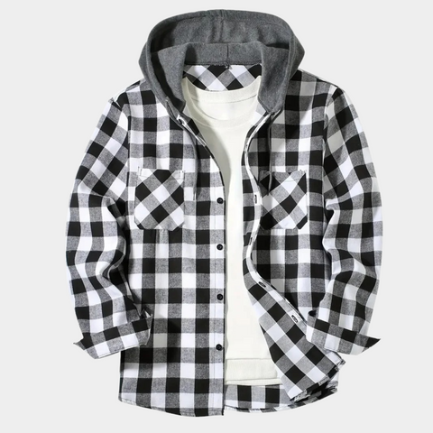 Horace - Klassische karierte Herrenjacke mit Knopfleiste