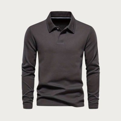 Ernest - Langarm-Poloshirt mit klassischem Kragen