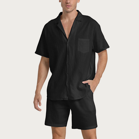 Floyd - Kurzarmhemd- und Shorts-Set für Herren