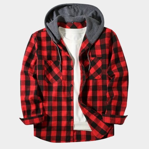 Horace - Klassische karierte Herrenjacke mit Knopfleiste