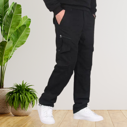 Scott - Doppellagige Herren-Fleece-Cargo-Baumwoll-Hose