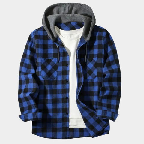 Horace - Klassische karierte Herrenjacke mit Knopfleiste