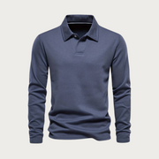 Ernest - Langarm-Poloshirt mit klassischem Kragen