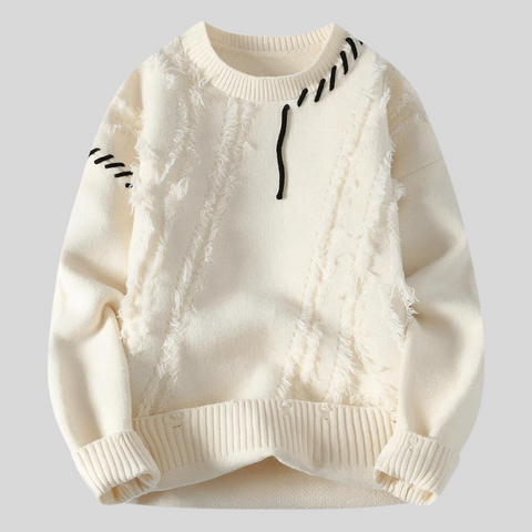 Ronald - Gestrickter Patchwork-Pullover