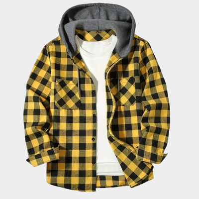 Horace - Klassische karierte Herrenjacke mit Knopfleiste