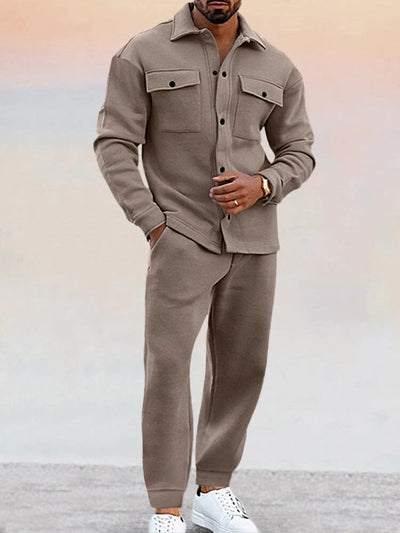 Edward - 2-teiliges Athleisure-Set aus Wildleder