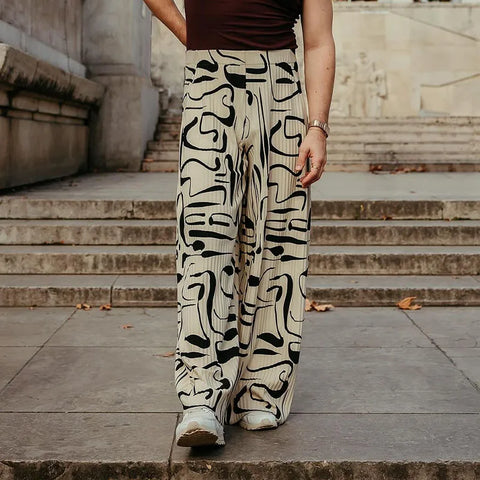 Emmet - Bedruckte Hose mit elastischer Taille