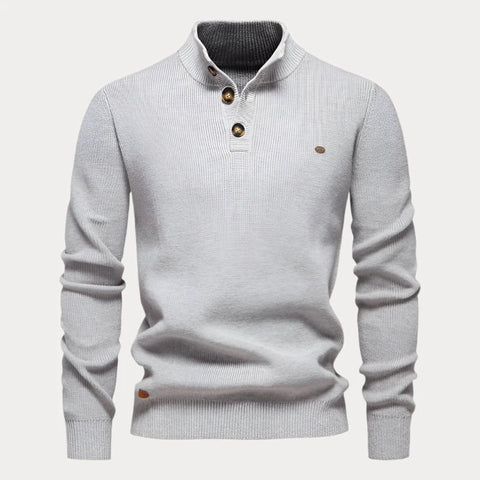 Rudolf - Lässiger Strickpullover mit Knöpfen für Herren