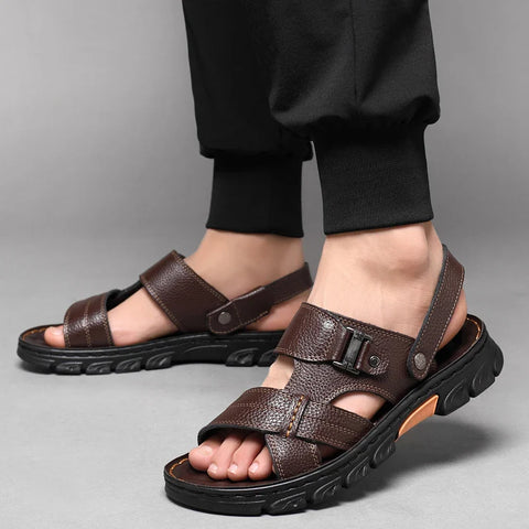 Lucas - Robuste Ledersandalen