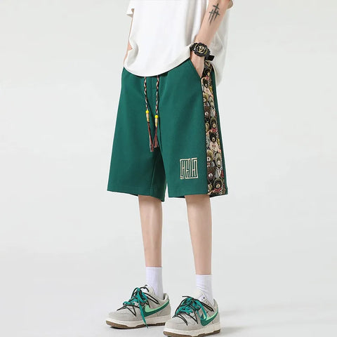 Kristophe - Retro Bestickte Geometrische Short