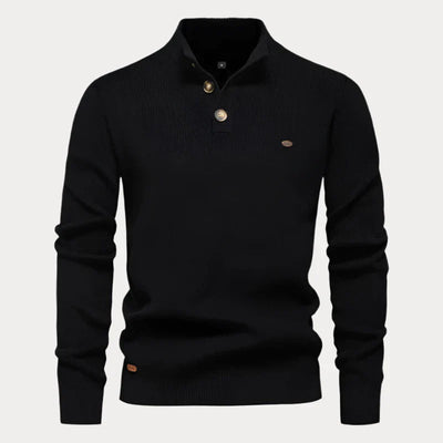 Rudolf - Lässiger Strickpullover mit Knöpfen für Herren