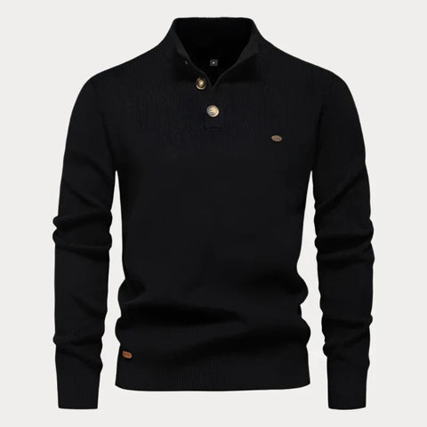 Rudolf - Lässiger Strickpullover mit Knöpfen für Herren