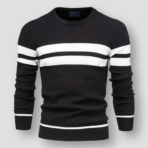 Luke - Stilvoller gestreifter Strickpullover