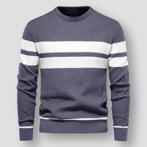 Luke - Stilvoller gestreifter Strickpullover
