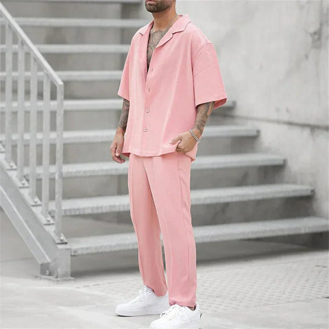 James - Elegantes, entspanntes Set aus Poloshirt und Hose