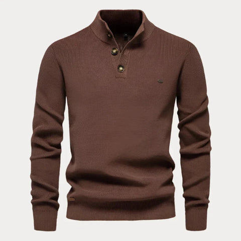 Rudolf - Lässiger Strickpullover mit Knöpfen für Herren