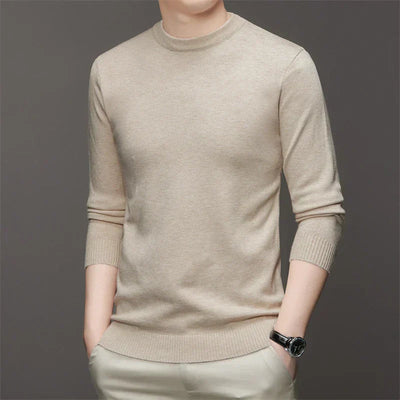 Mauricio - Lässiger, einfarbiger Strickpullover für Herren