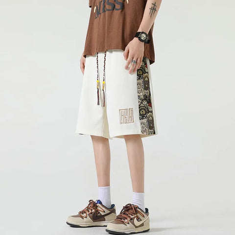 Kristophe - Retro Bestickte Geometrische Short