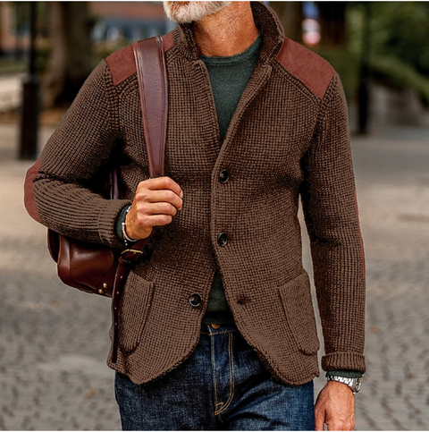 Miles - Lässige Strickjacke mit Knöpfen für Herren