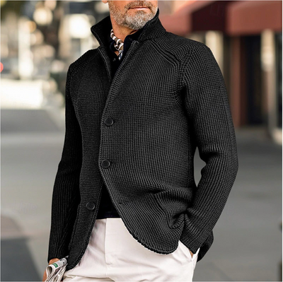 Adriano - Lässige Strickjacke mit Rippstruktur für Herren