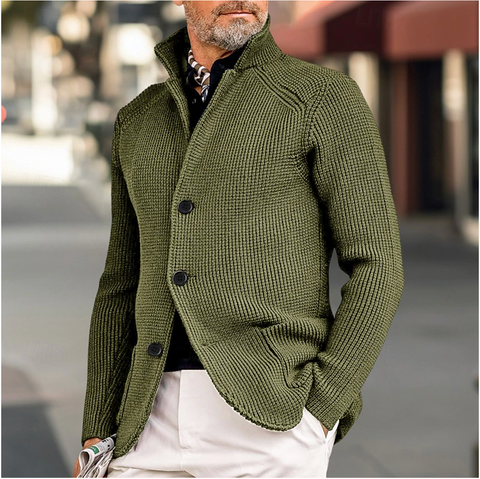 Adriano - Lässige Strickjacke mit Rippstruktur für Herren