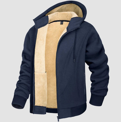Oliver - Lässige, mit Sherpa gefütterte Kapuzenjacke für Herren