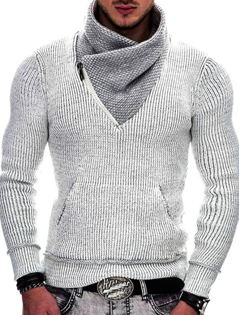 Braxton - Eleganter warmer Rollkragenpullover mit Reißverschluss für Herren