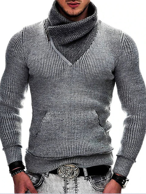 Braxton - Eleganter warmer Rollkragenpullover mit Reißverschluss für Herren