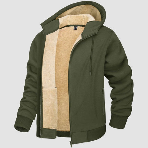 Oliver - Lässige, mit Sherpa gefütterte Kapuzenjacke für Herren