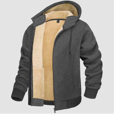 Oliver - Lässige, mit Sherpa gefütterte Kapuzenjacke für Herren