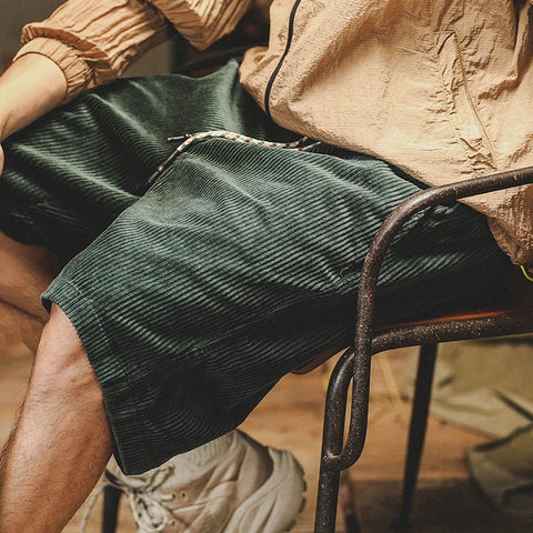 Alvin - Herren-Shorts aus Baumwollcord mit Kordelzug