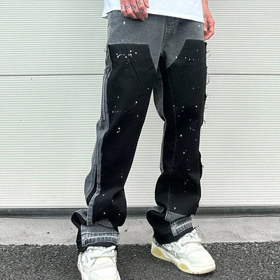 Martin - Patchwork-Hose Rage Micro-Denim mit Fransen für Herren