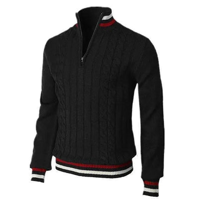 Marcus - Lässiger, stilvoller Strickpullover mit halbem Reißverschluss für Herren