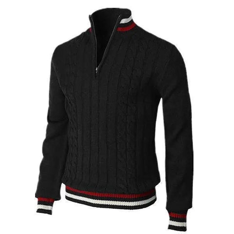 Marcus - Lässiger, stilvoller Strickpullover mit halbem Reißverschluss für Herren