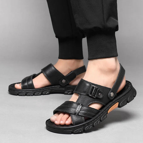 Lucas - Robuste Ledersandalen