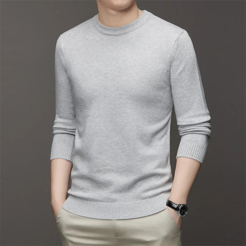 Mauricio - Lässiger, einfarbiger Strickpullover für Herren
