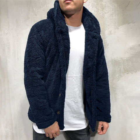 Chris - Stilvoller Fleece-Cardigan mit Kapuze
