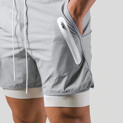 Amias - Double-Layer-Laufshorts für Männer