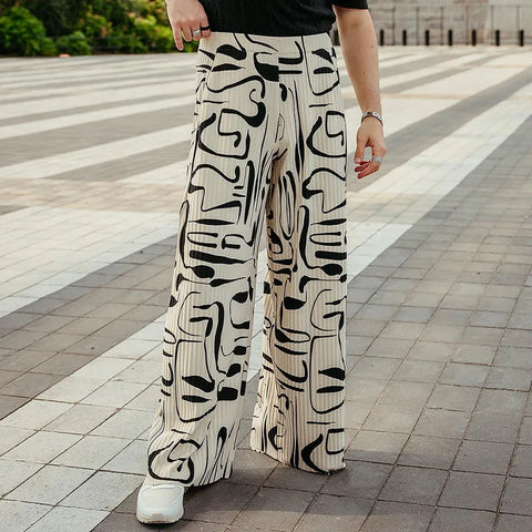 Emmet - Bedruckte Hose mit elastischer Taille