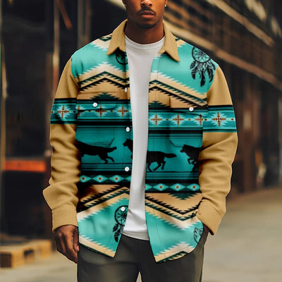 Thomas - Bedruckte Jacke aus Kord