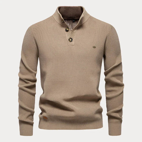 Rudolf - Lässiger Strickpullover mit Knöpfen für Herren