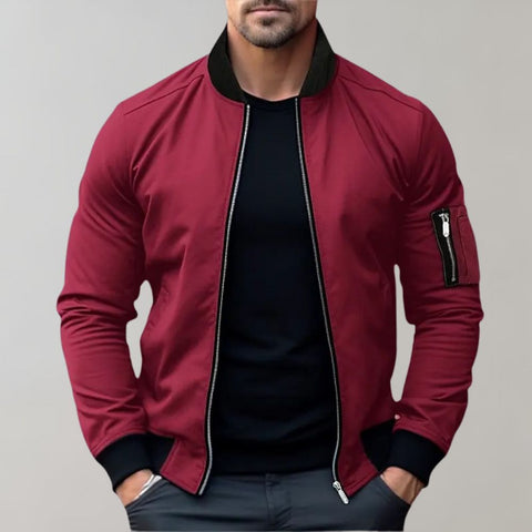 Terence - Klassische Bomberjacke mit Reißverschluss für Herren