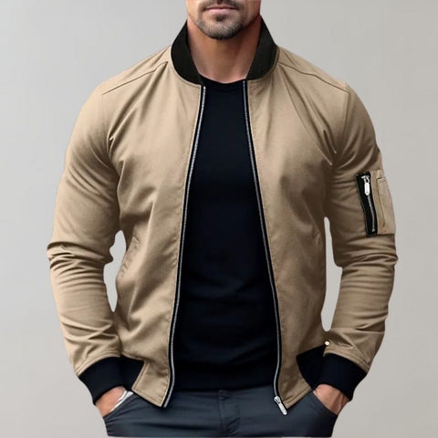 Terence - Klassische Bomberjacke mit Reißverschluss für Herren