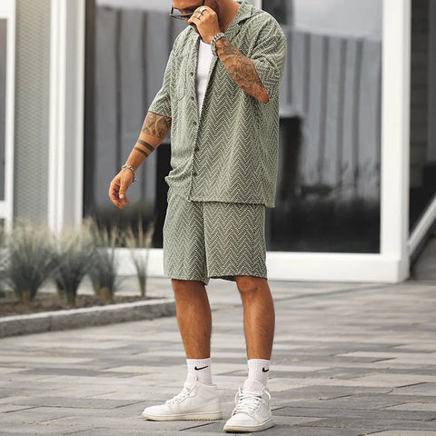 Gilbert - Herren-Set aus Rundhalshemd und Shorts