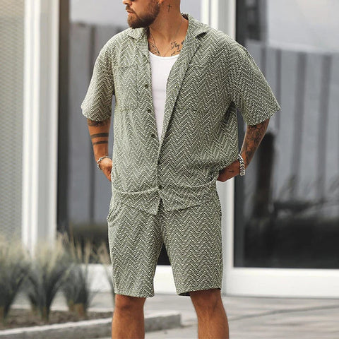 Gilbert - Herren-Set aus Rundhalshemd und Shorts