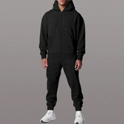 Nicolo - Lässiges, stilvolles Set aus Reißverschlussjacke mit Kapuze und Hose für Herren