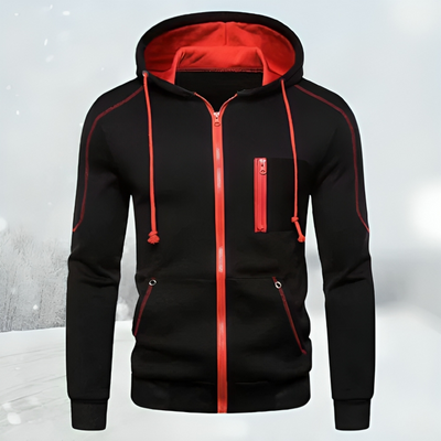 Donovan - Locker geschnittene Slim-Fit-Jacke mit Reißverschluss und Kapuze