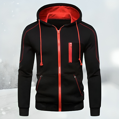 Donovan - Locker geschnittene Slim-Fit-Jacke mit Reißverschluss und Kapuze